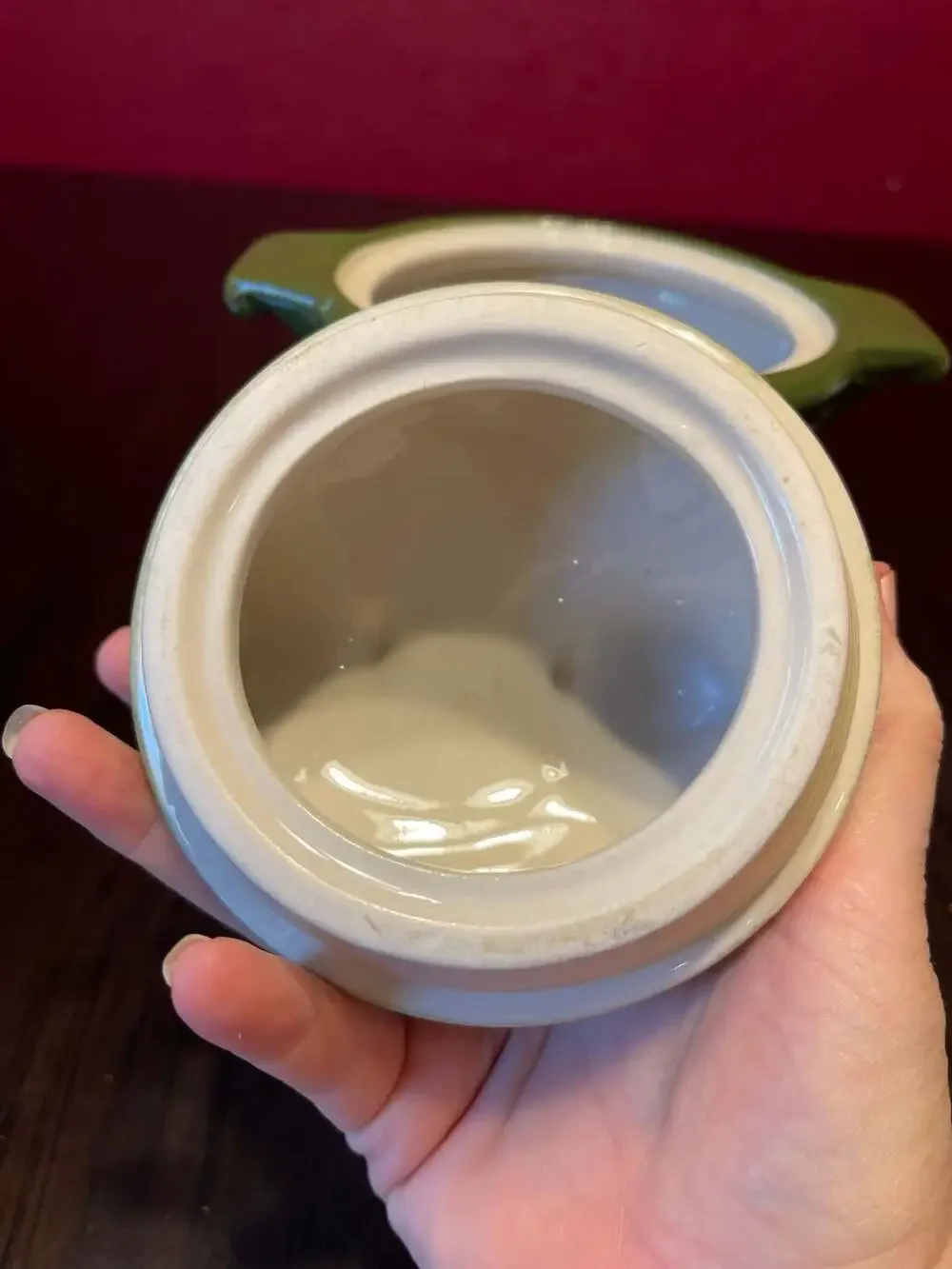 Temp-tations Old World Green Chicken Hen Mini Baker Canister Bowl with Lid
